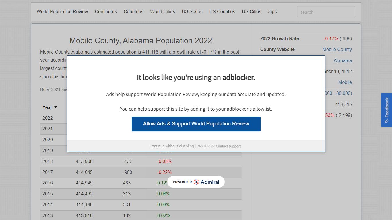 Mobile County, Alabama Population 2022 - worldpopulationreview.com