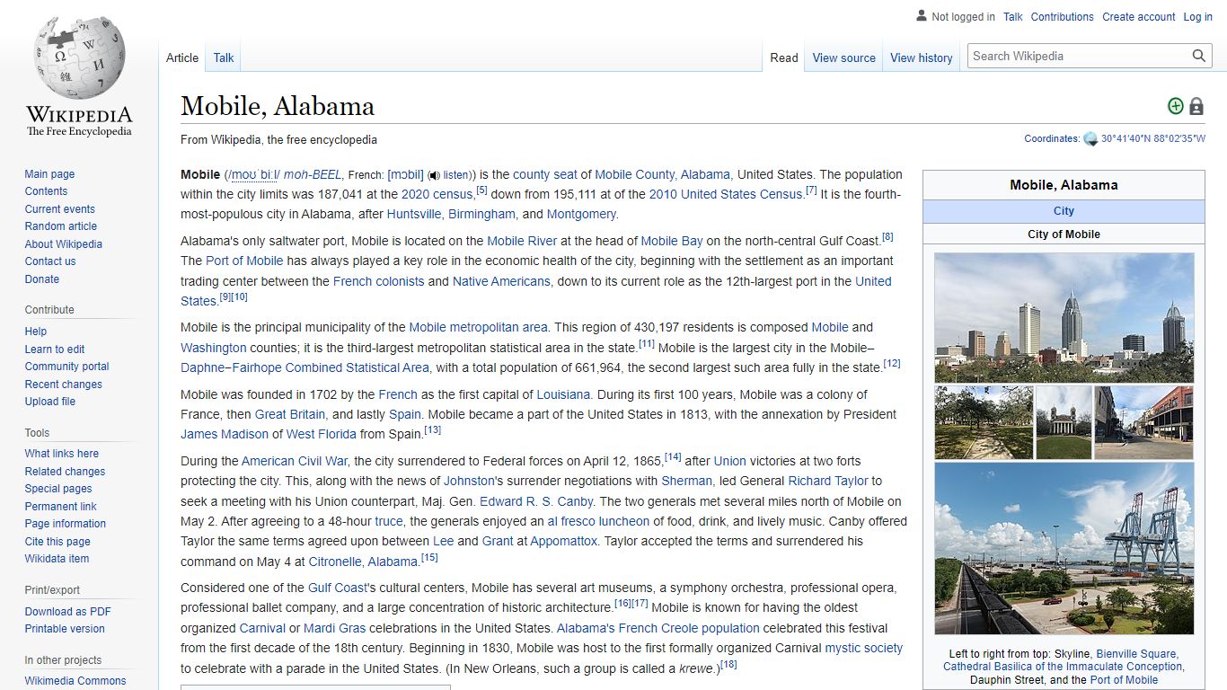 Mobile, Alabama - Wikipedia