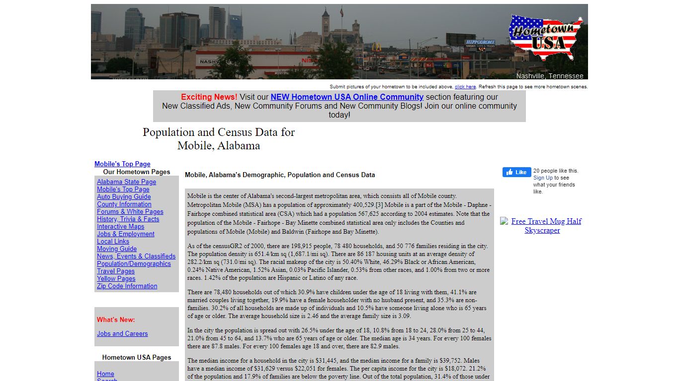 Mobile, Alabama Population and Census Data